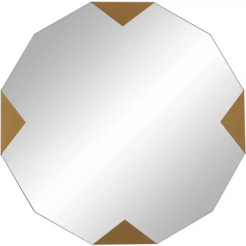 Possini Euro Design Possini Euro Drayden 31 x 31 Golden Triangles Wall Mirror