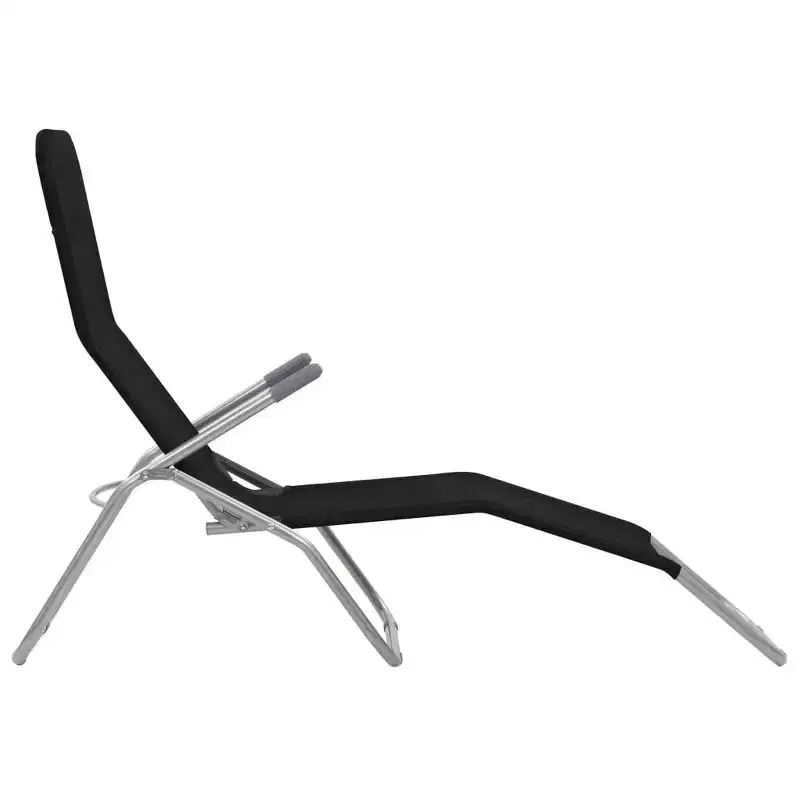 vidaXL Sun Lounger Set of 2 Powder-coated steel, Textilene Standard