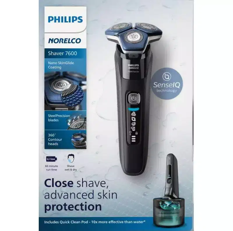 Philips Norelco Series 7600 Wet & Dry Men's Rechargeable Electric Shaver - S7886/84
