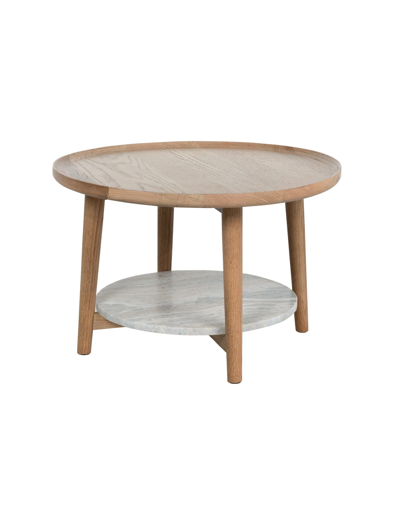 Modern Solid Oak Coffee Table for Living Room