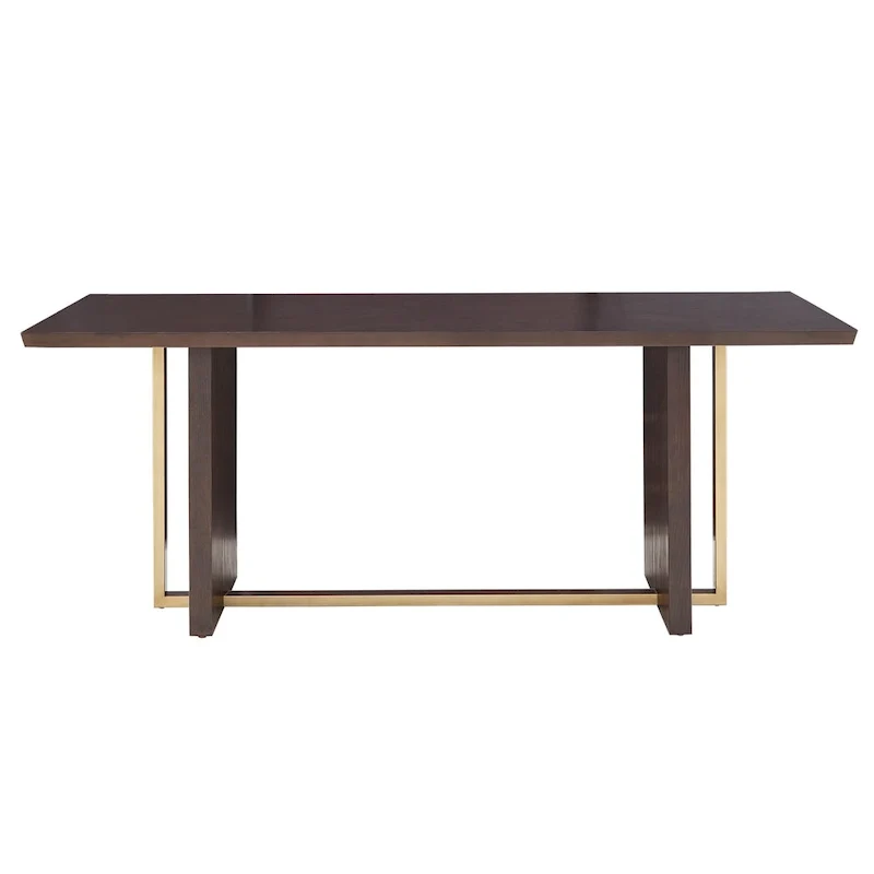 Andrea Espresso and Velvet 7-Piece Dining Set by iNSPIRE Q Modern