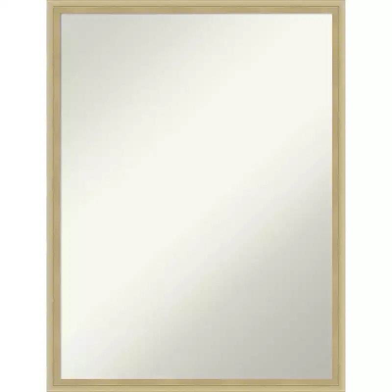 Champagne Non-Beveled Wood Wall Mirror 25.25 x 19.25 in.