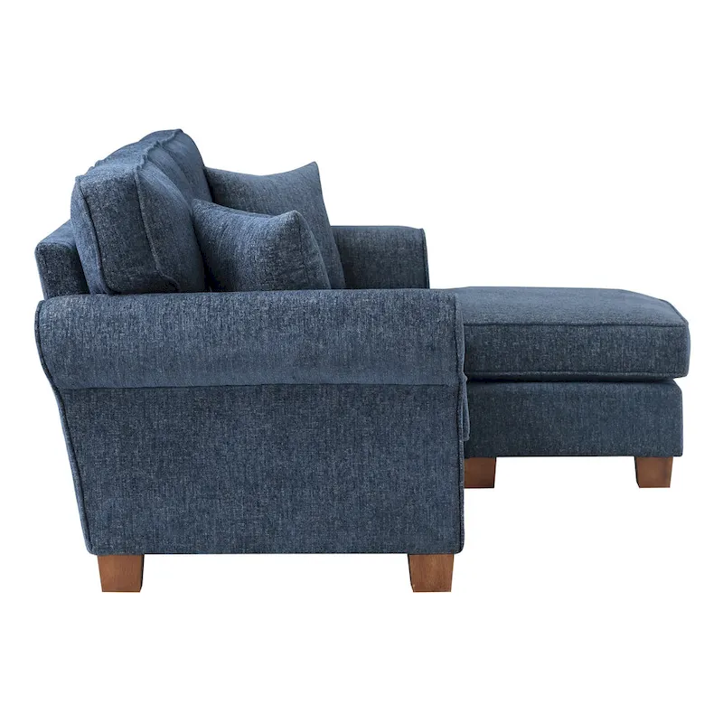 Rylee Rolled Arm Sectional with Pillows