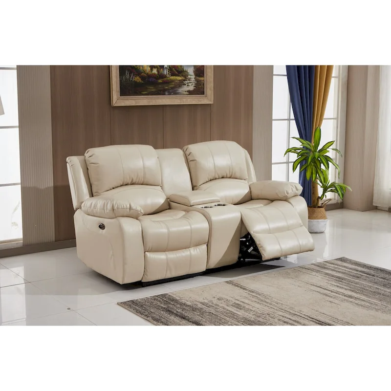 Betsy Furniture 3 Piece Bonded Leather Power Reclining Living Room Set, Sofa, Loveseat and Chair