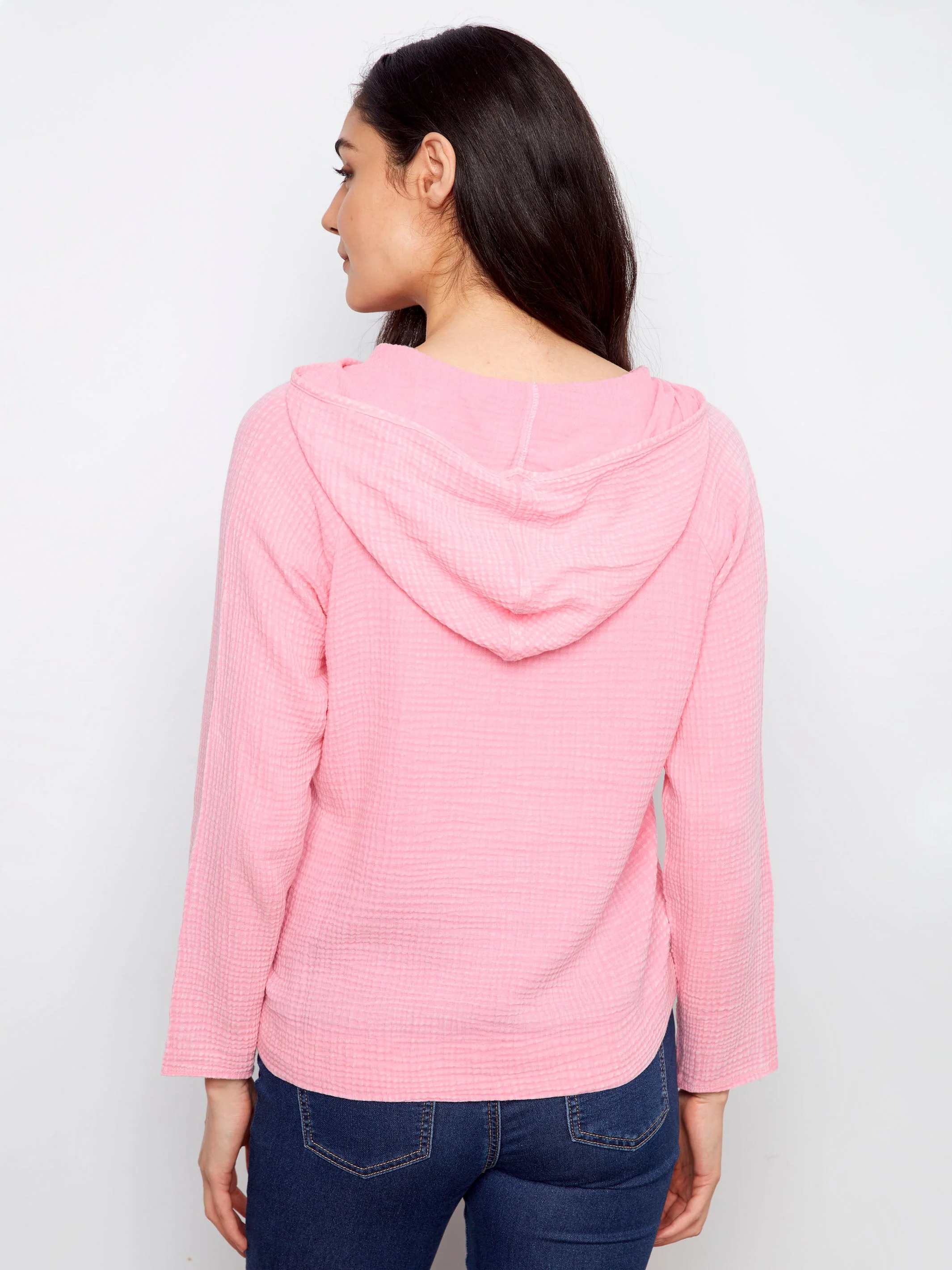 Bubble Cotton Hoodie - Pink