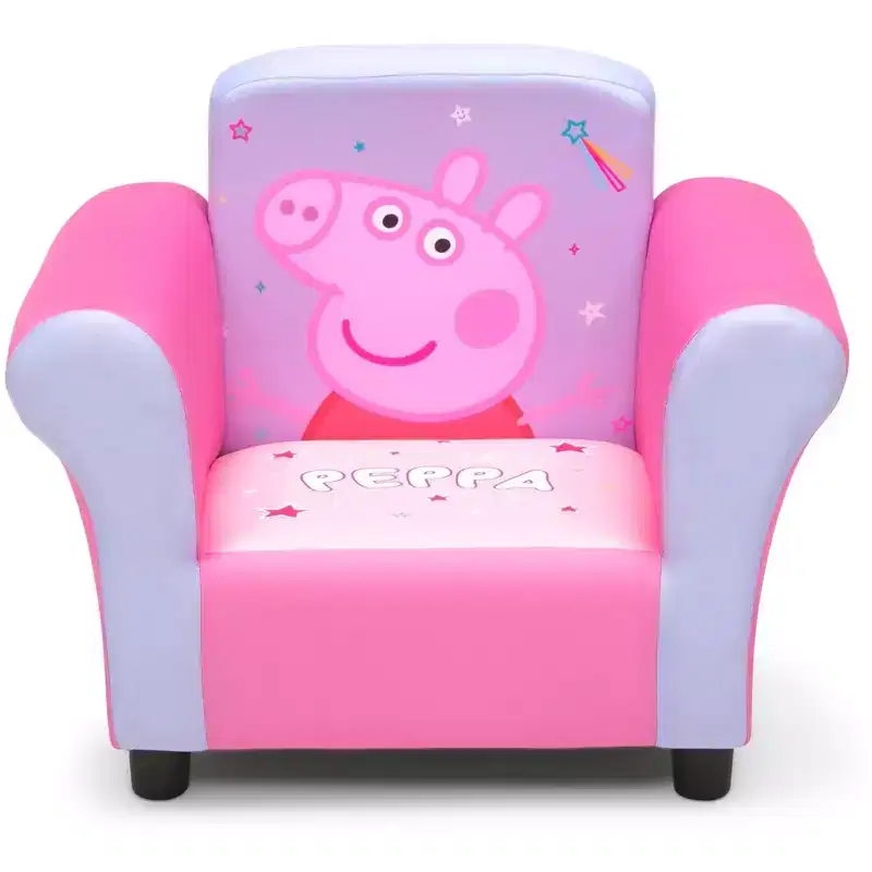 Peppa Pig Kids Upholstered Arm Chair – Hardwood Frame, Padded Seat, Ages 3+
