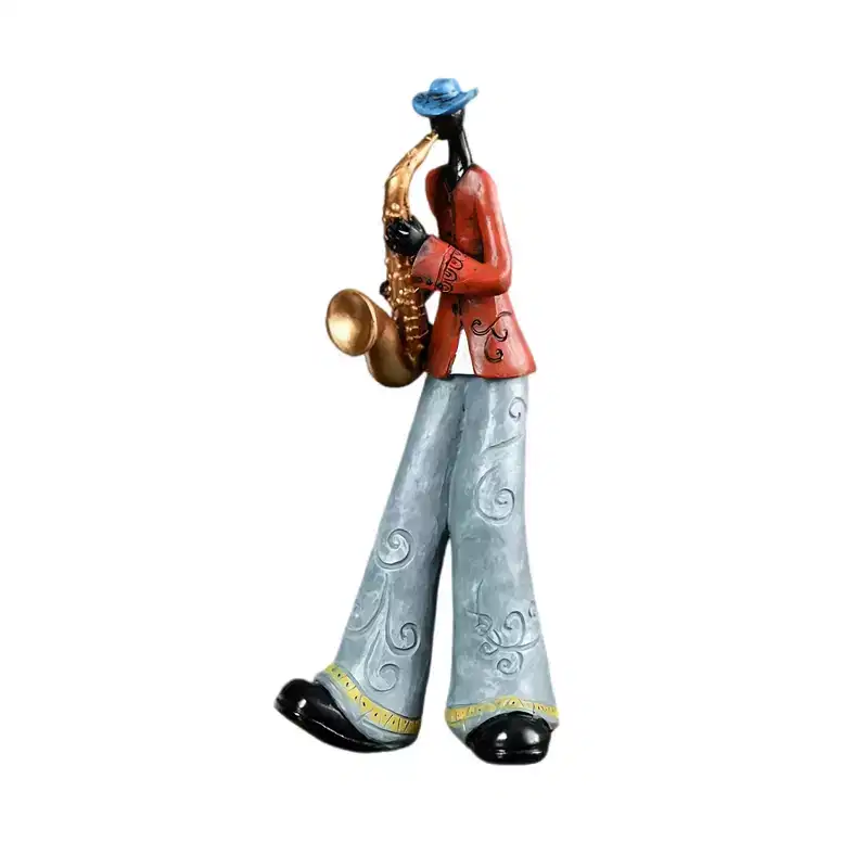 NotArt 5-Piece American Musician Band Figurine Set - Handcrafted Resin Statue for Living Room,