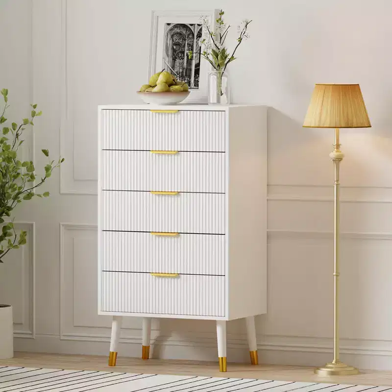 5 Drawer Dresser, Closet Dressers Chest of Drawers, Storage Chest Cabinet Organizer Unit, Clothes Storage Organizer, Small Nightstand