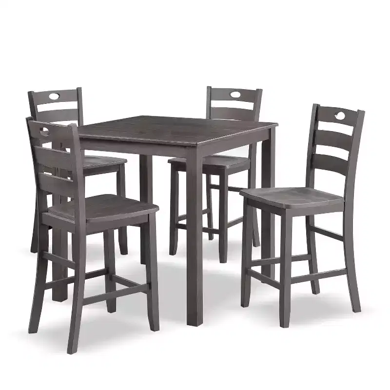 HOMES: Inside + Out 5pc Danca Transitional Square Counter Height Dining Set