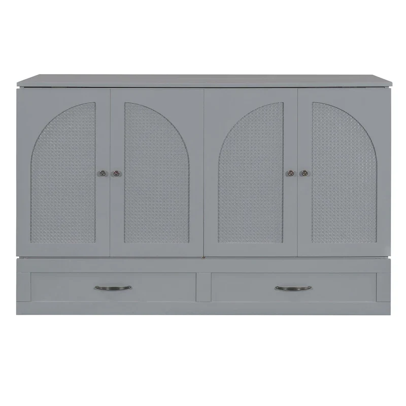 Queen Size Murphy Bed with Large Drawers