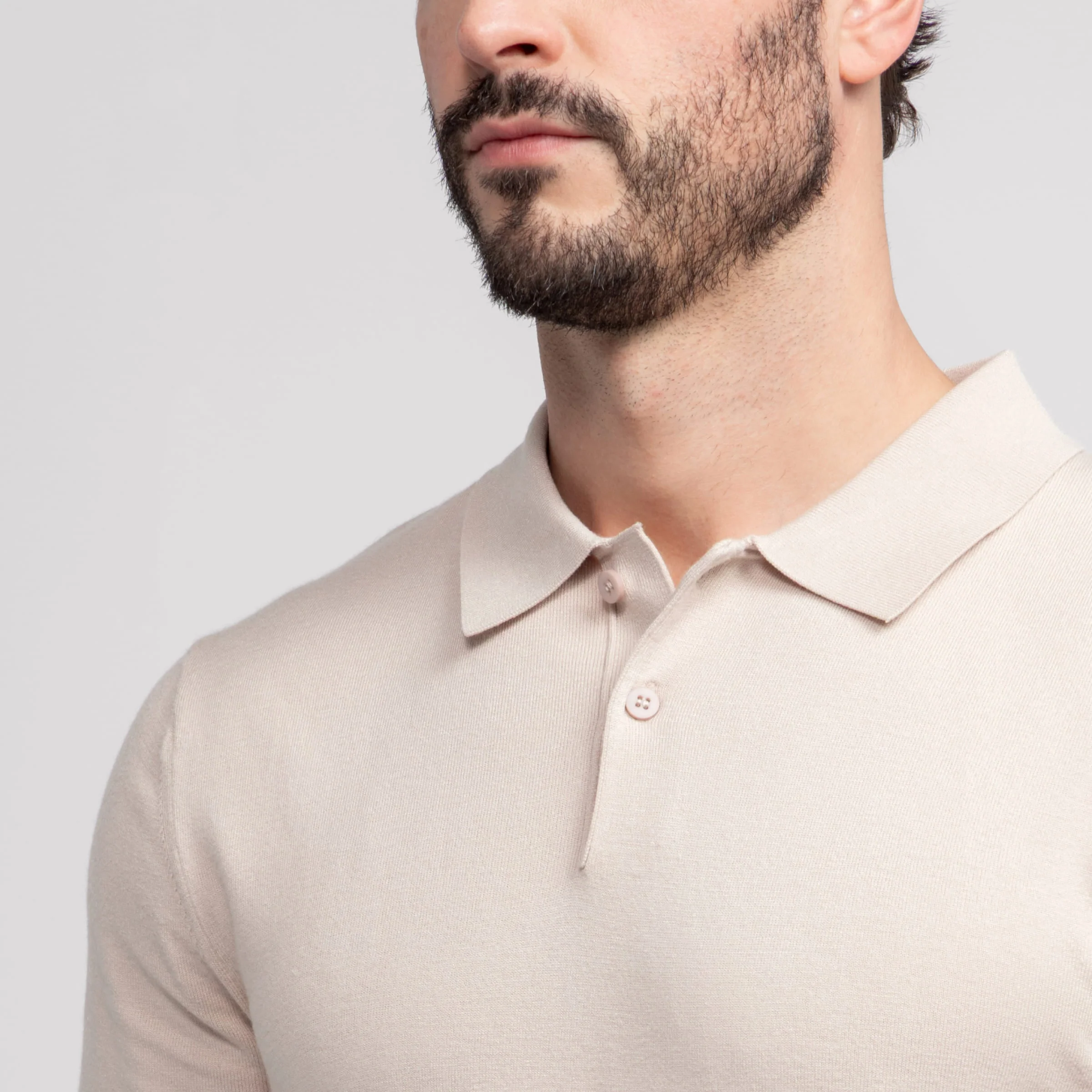 Polo Sweater -- Beige