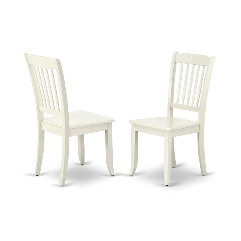 East West Furniture Kitchen Table Set- A Round Dining Table and Dining Room Chairs, Linen White (Pieces Options)