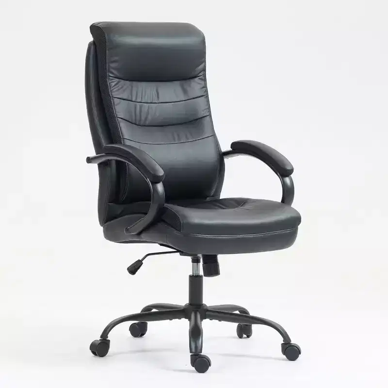 High Back Executive Office Chair with Adjustable Height & Fixed Arms