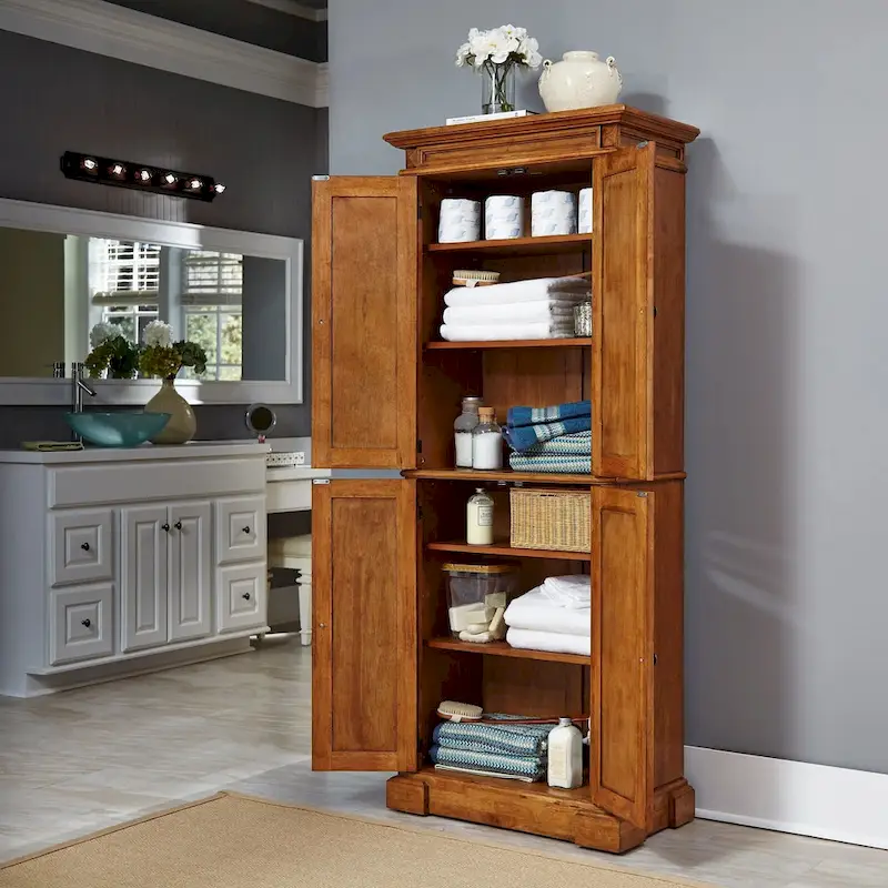 Distressed Oak Pantry, 72H