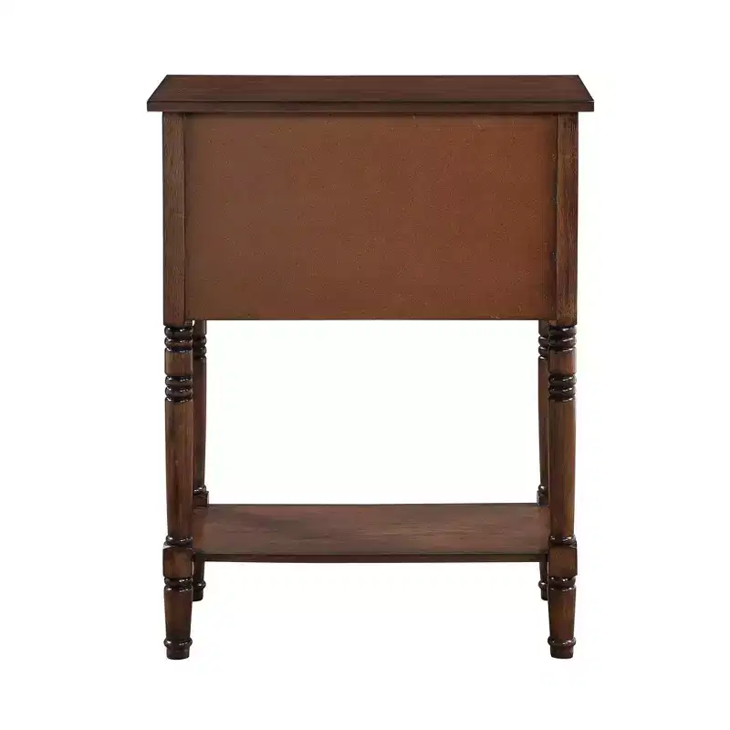 Hall Table Dark Oak 3-Drawer Bottom Shelf Space-Saving Design