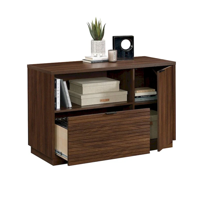 Small Credenza with File Drawer and Adjustable Shelf