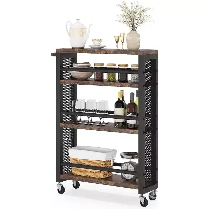 Lantine 4-Tier Slim Rolling Cart