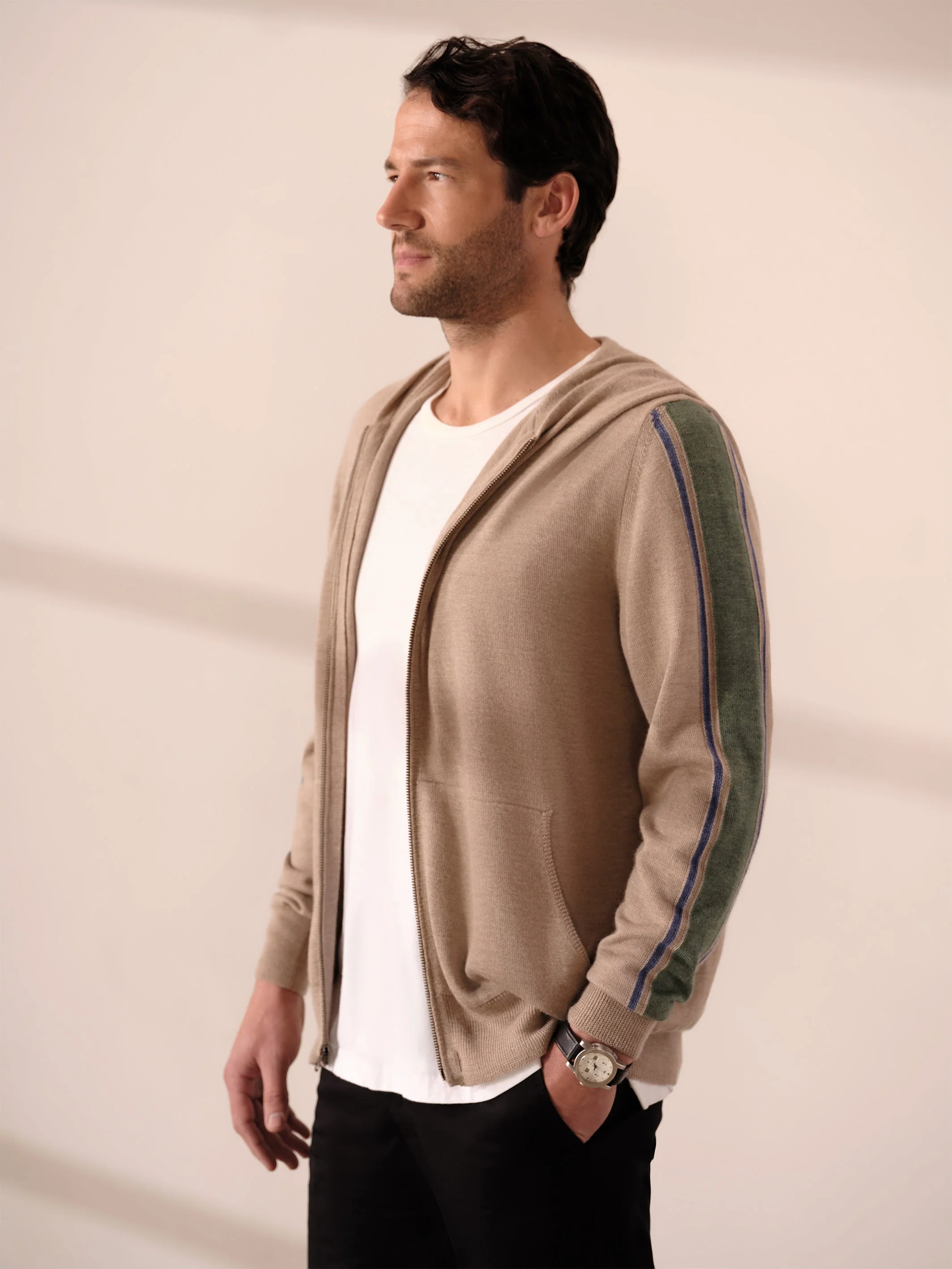Cashmere Stripe Hoodie