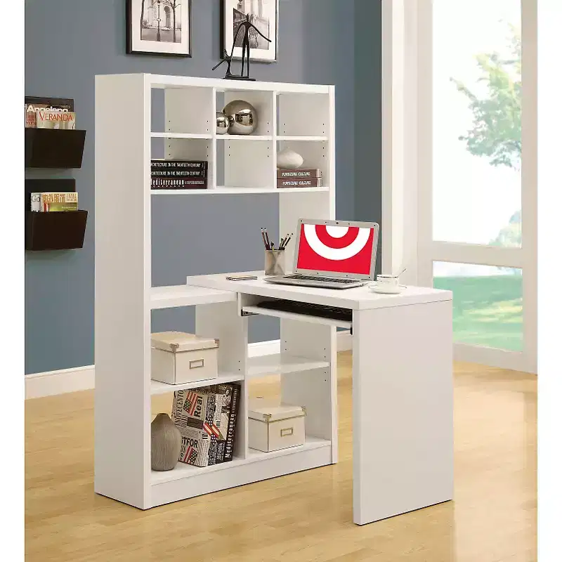 Facing Corner Desk White