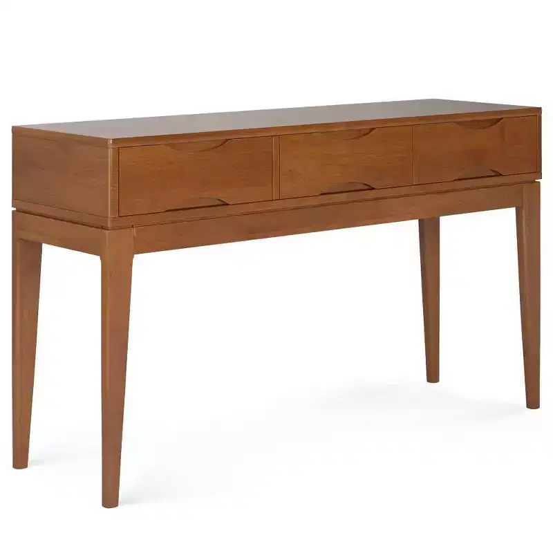 Console Sofa Table Teak Brown
