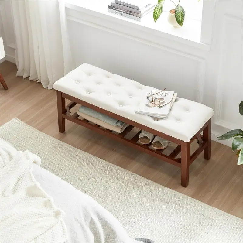 Shoe Bench Entryway - 43.3D x 14W x 18H