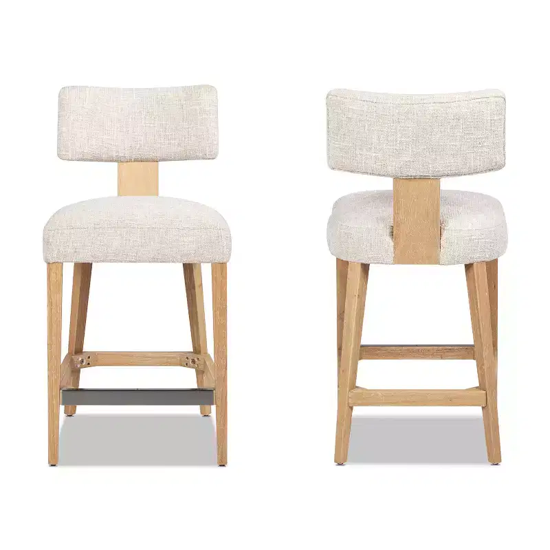 Jennifer Taylor Home Penny Round Arched Upholstered Counter Stool, Set of 2