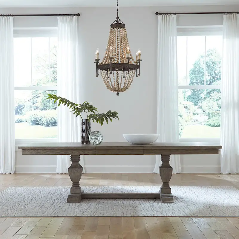 Westfield Havana Brown Optional 7 Piece Trestle Table Set