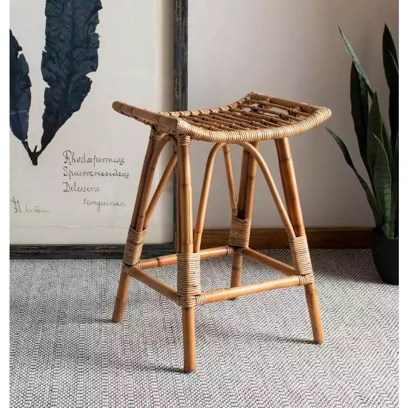Leda Rattan Counter Stool - WIK6512 - Safavieh