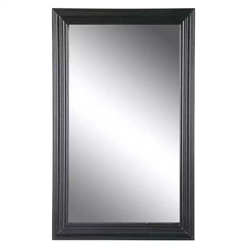 26 Black Beveled Lines Framed Accent Mirror