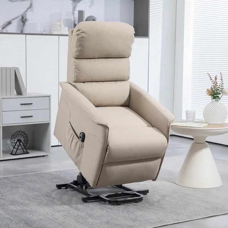 Electric Lift Recliner Chair for Seniors | Remote Control & Side Pockets