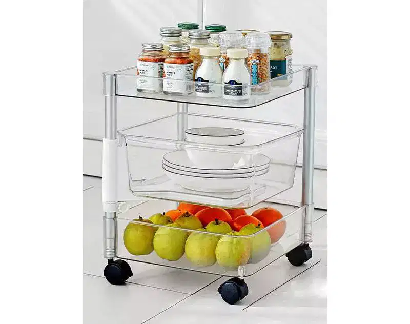 Dial 3 Tier Acrylic Clear Cart