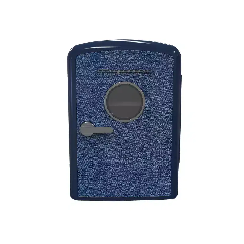 Frigidaire 9 Can Denim Retro Beverage Portable Mini Refrigerator