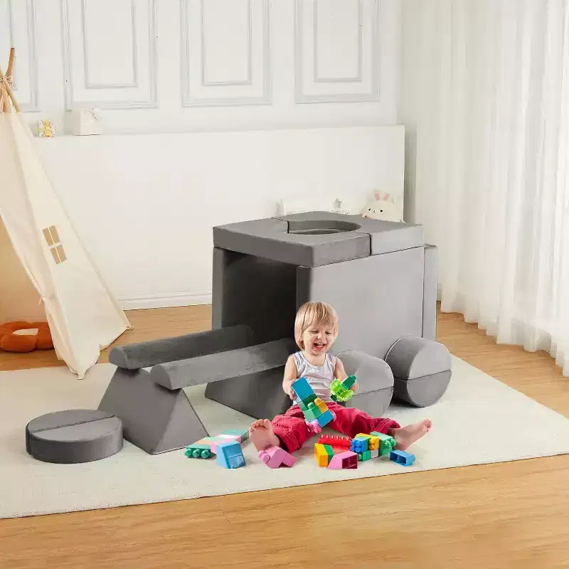 Acekool 15-Piece Modular Kids Play Sofa, Creative Floor Couch for Boys & Girls, Imagination Sofa for Playroom