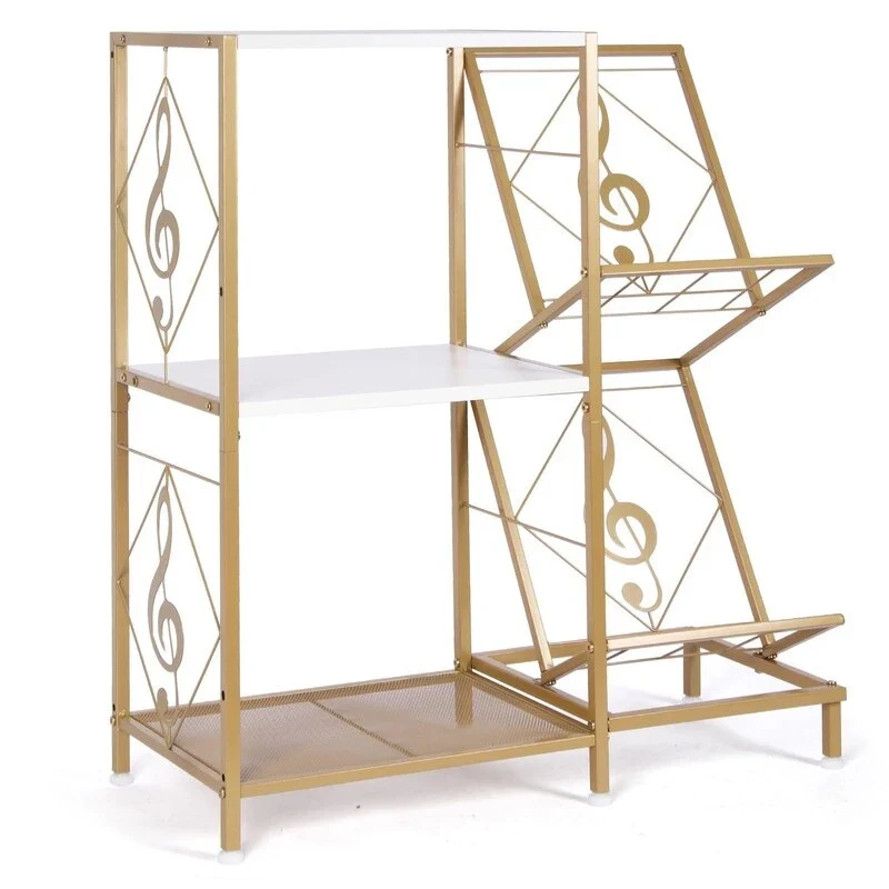 3-Tier Record Player Stand with Vinyl Storage - 27.5 x 11.8 x 32.5 Inches