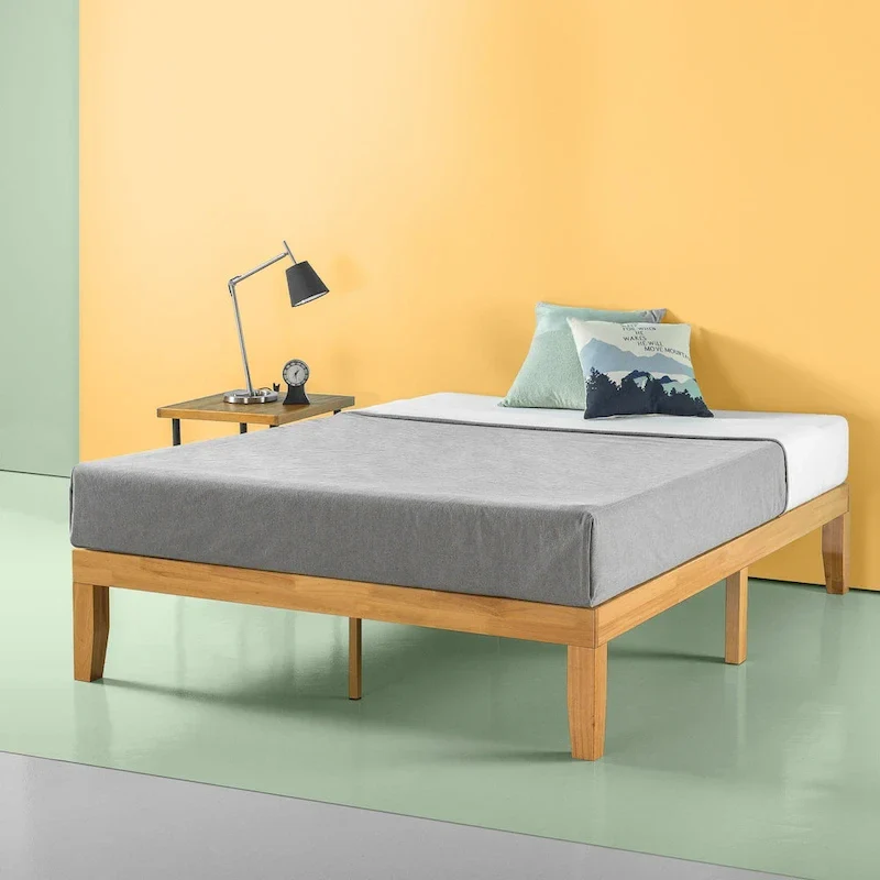 14-inch Natural Solid Wood Platform Bed