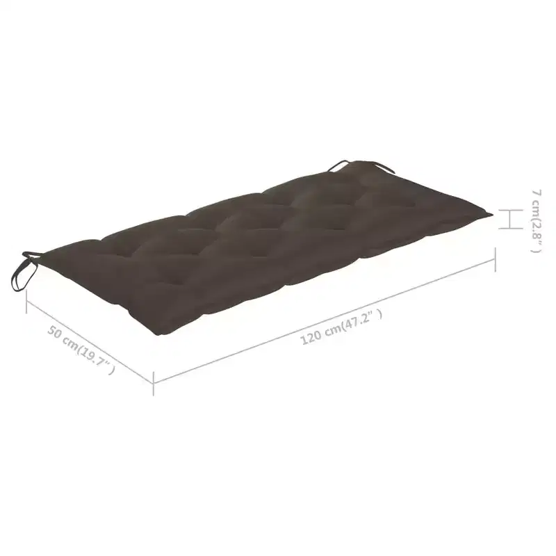 Garden Bench Taupe Bamboo Large Durable Garden Bench