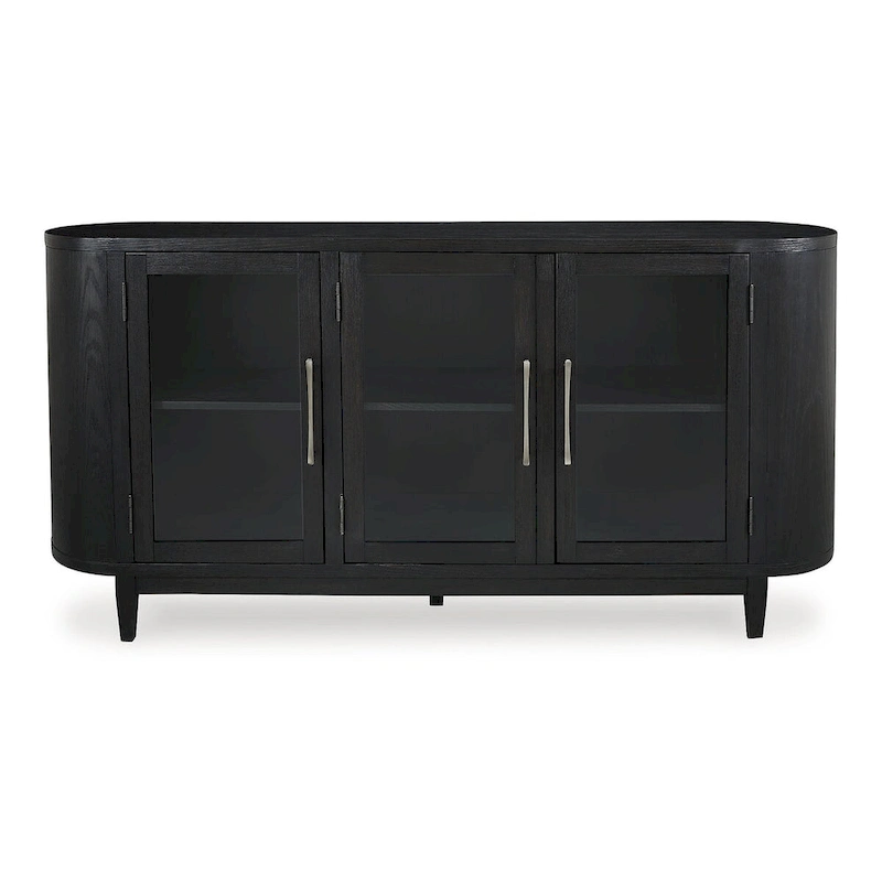 Signature Design by Ashley Rowanbeck Black/Gray Dining Server - 74.13 W x 17.13 D x 35.13 H