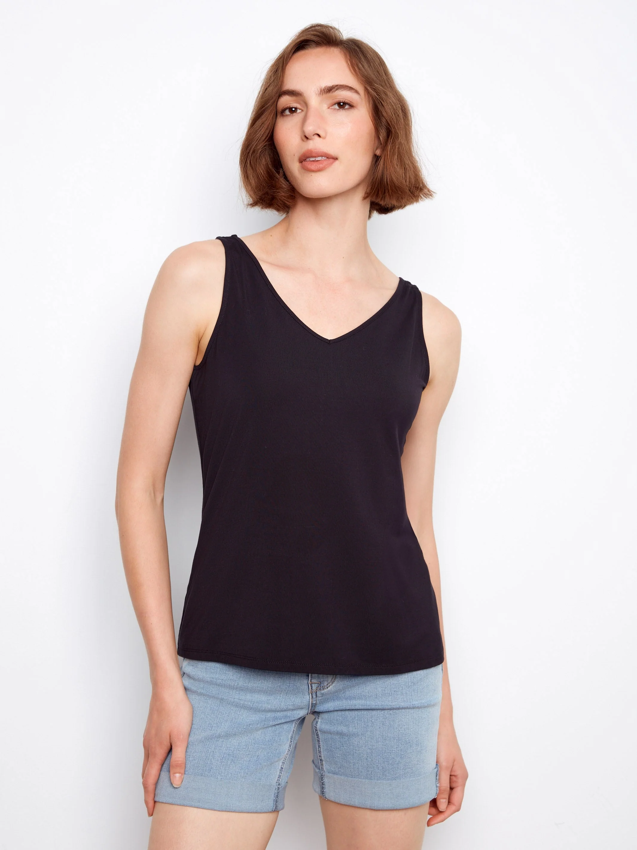 Reversible Soft Fabric Cami - Black