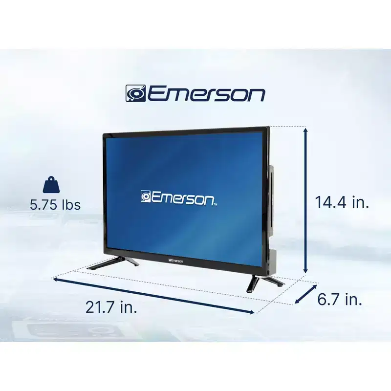 Emerson ETD-2450 24-inch Class HD LED Television with DVD Player, Black