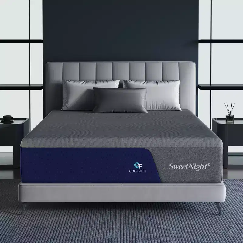 Sweetnight 12/14/16 inch CoolNest Medium Cooling Gel Memory Foam Mattress With CertiPUR-US and ACA Certified