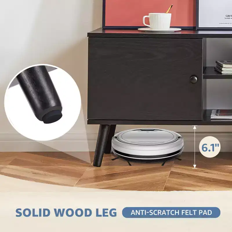 Black / Brown Modern TV Stand for 55–60