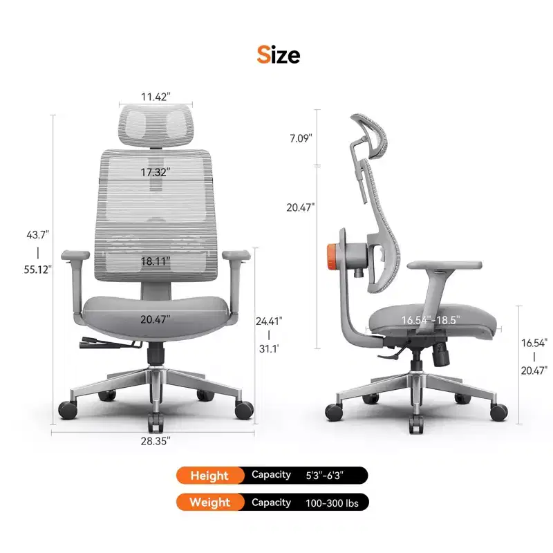 Newtral Ergonomic Office Chair - Gray