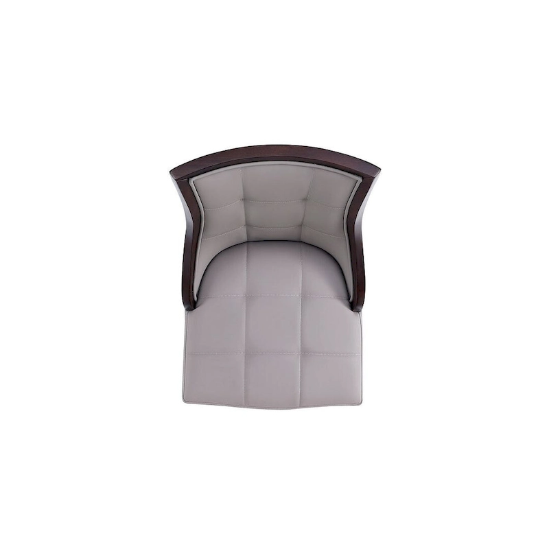 Fifth Avenue Cream and Walnut Faux Leather Dining Chair (Set of Two)
