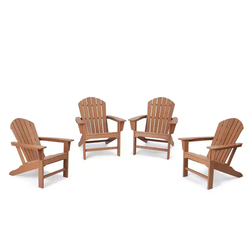 4pk Plastic Resin Adirondack Chairs - EDYO LIVING