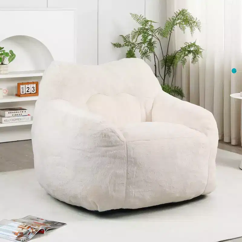 Bean Bag Chair, Bean Bag Sofa Chair with Armrests Stuffed High-Density Foam, Lazy Sofa Comfy Chairs BeanBag Chair for Adults