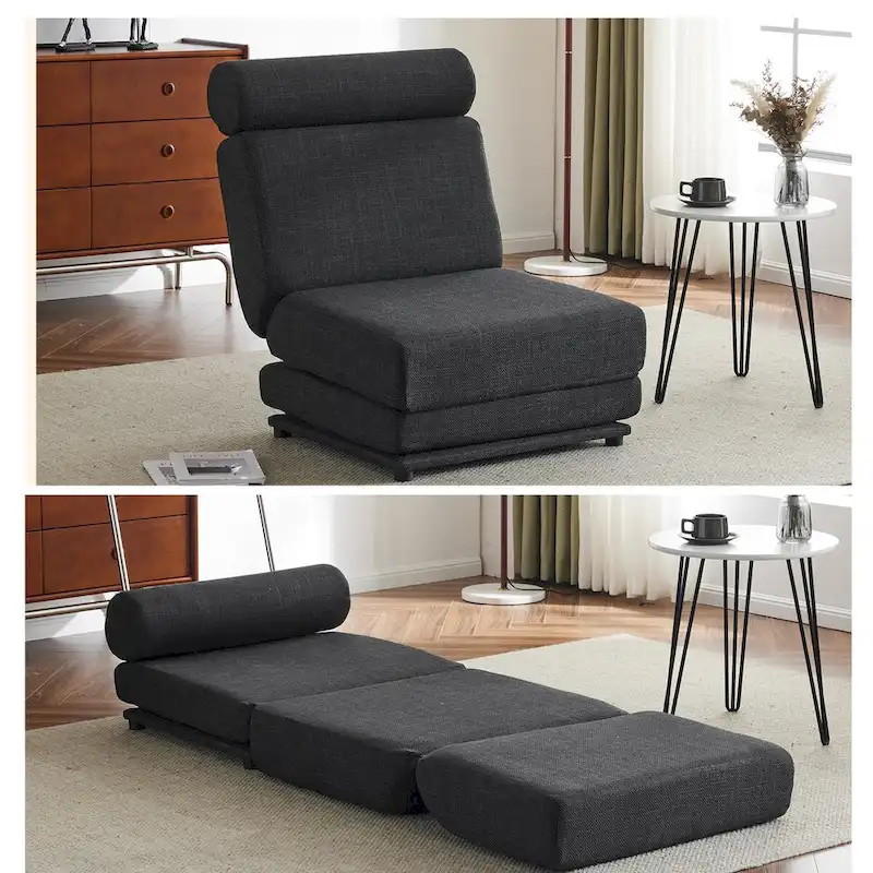 Single Sofa Chair Foldable Single Sofa Bed with Pillow