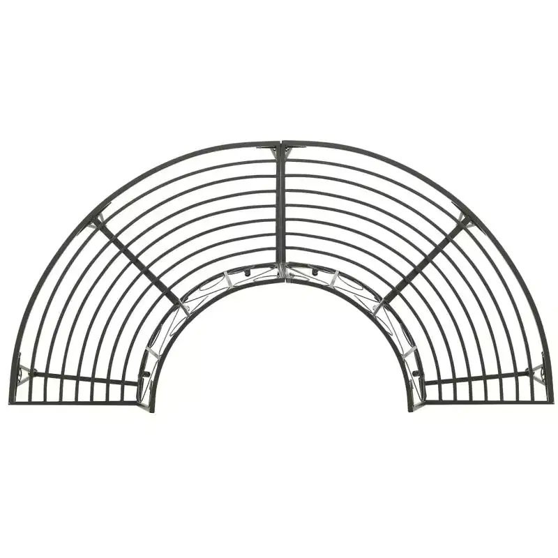 Tree Bench Silver grey Steel Half-round Seats Many Tree Bench
