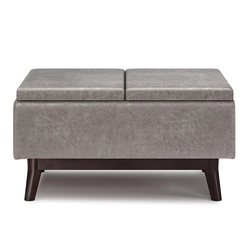 WYNDENHALL Ethan 34 inch Wide Mid Century Modern Rectangle Table Ottoman