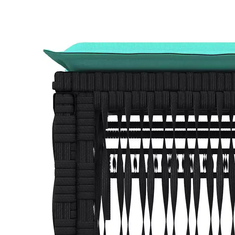 vidaXL Patio Sun Lounger PE rattan, Powder-coated steel Standard