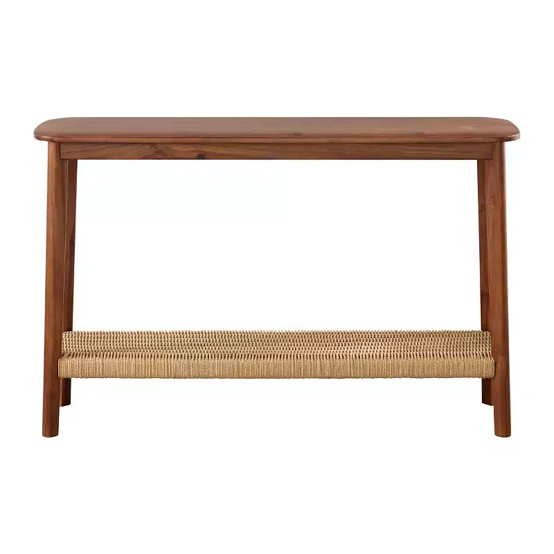 Alaterre Calais Wood Console Table, Chestnut